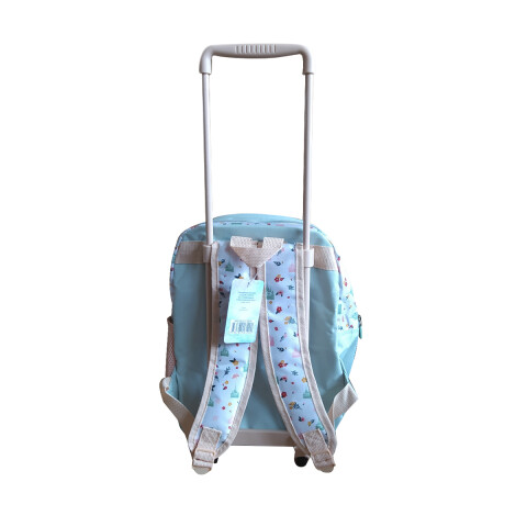 Mochila infantil Frozen con Carro Tafeta Chica 35 x 26 cm CELESTE