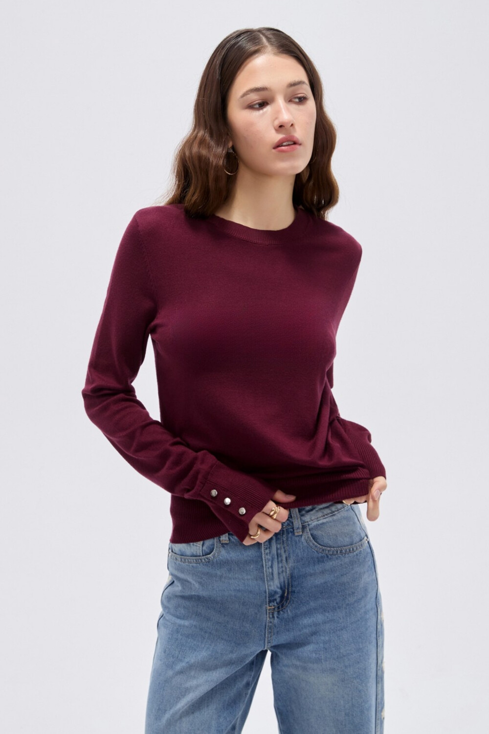 Sweater Tiral Cereza Oscuro