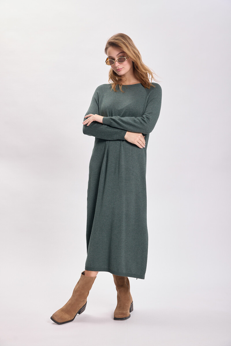 Vestido largo punto Verde