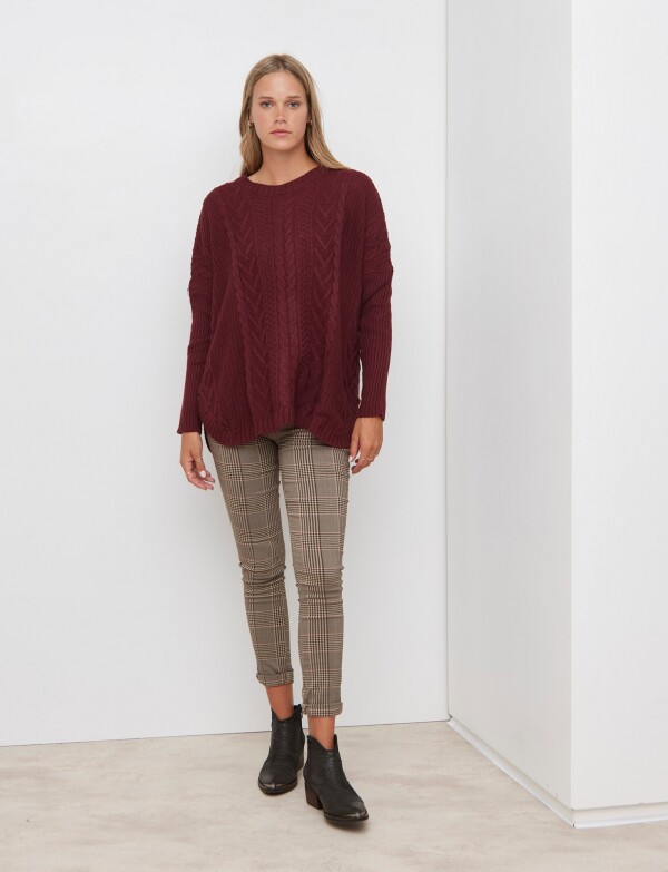 Buzo Oversized Ochos BORDEAUX