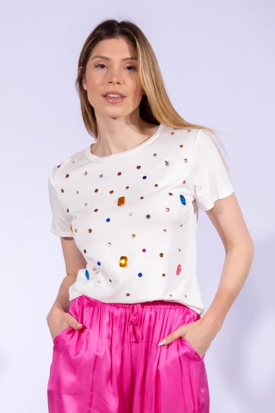 Remera piedras Blanco
