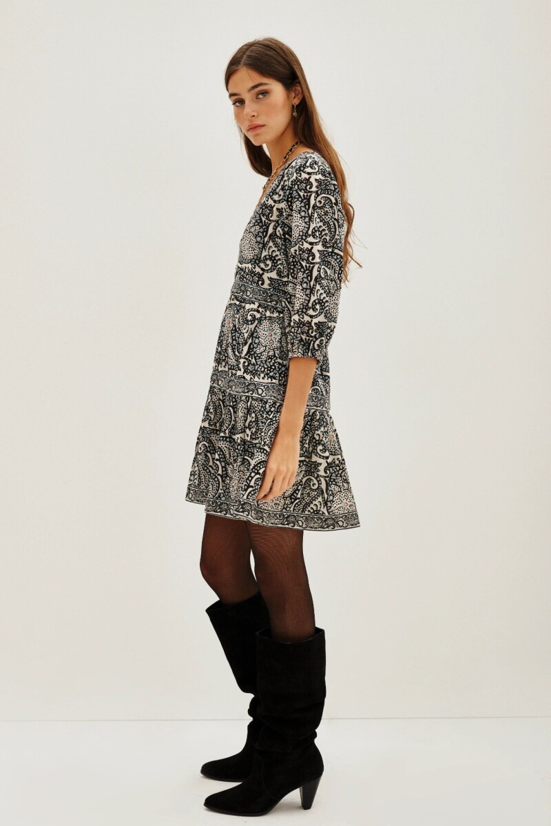 Vestido Omari Mosaic Azul
