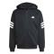 Campera de Hombre Adidas Future Icons 3 Franjas Cierre Frontal Negro