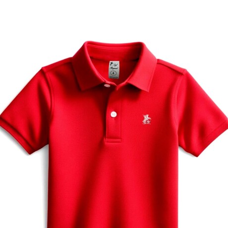 Remera tipo polo niño Rojo