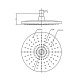 GRIFERIA ROSETA BAÑO NEGRO MATE ABS 25X7 CM REDONDA NEGRO