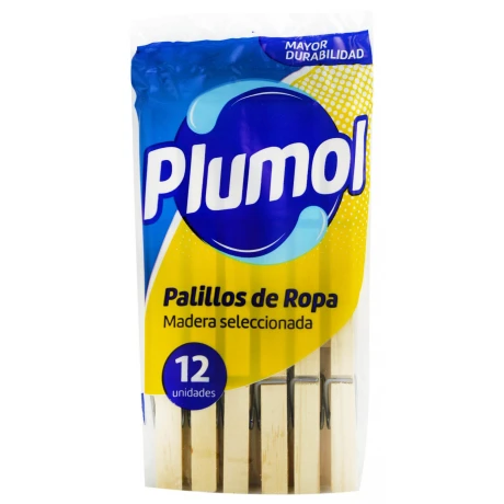 PALILLO PARA ROPA X12 MADERA PRIMOR PALILLO PARA ROPA X12 MADERA PRIMOR