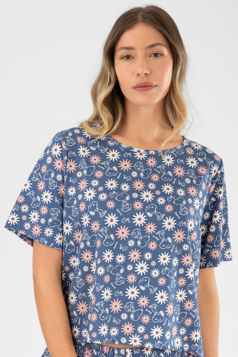 Snoopy peach pj Azul