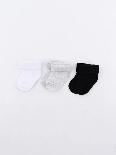 MEDIA BEBE ALGODÓN PACK X3 VARIOS COLORES