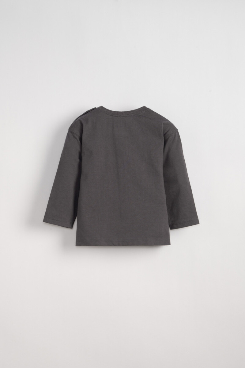 Remera estampa Gris Oscuro