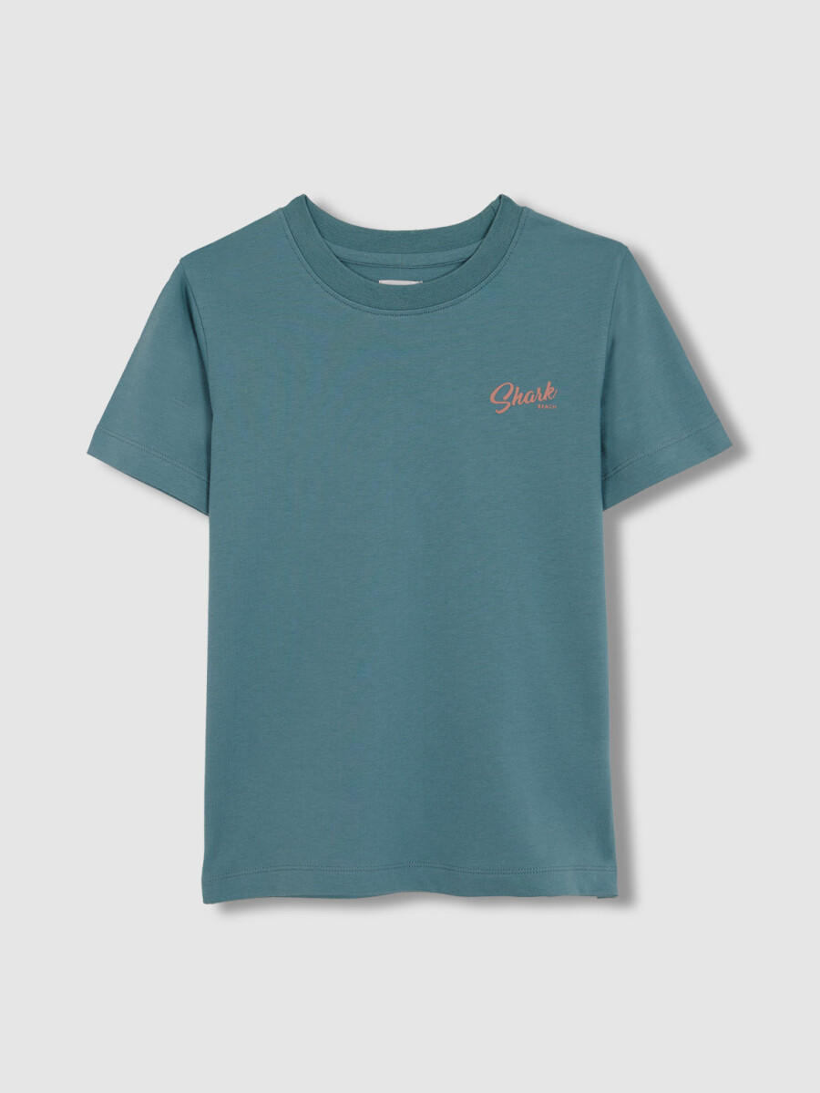 Camiseta Print Tiburon Azul Claro