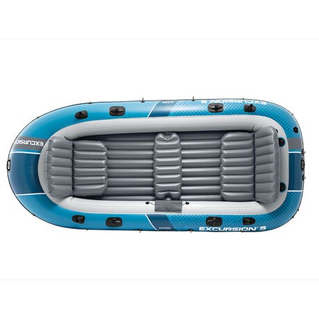 Bote Intex Gomón Inflable 5 Personas Remos Inflador 2