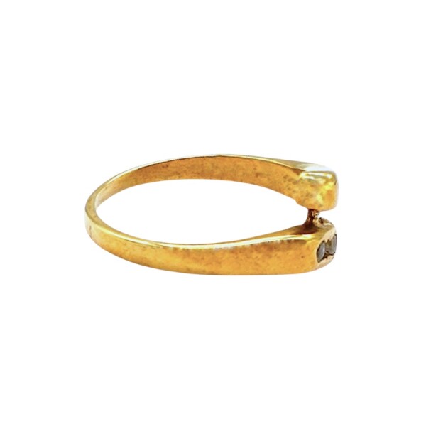 Anillo Derivación -Oro Bajo-Piedra Zirconia-AN8101 conpiedra
