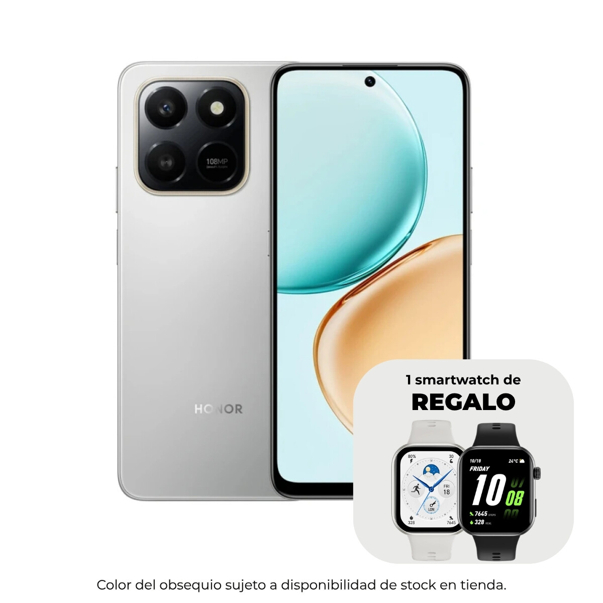 Celular Honor X7d 256GB 8GB 6.77" Silver 
