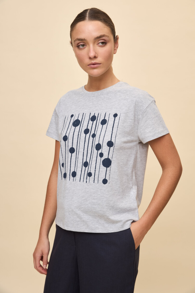 REMERA MARAYA Gris Melange