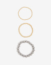 Pulseras Elásticas Metal Pulseras Elásticas, Metal Balls - Combinacion Bicolor