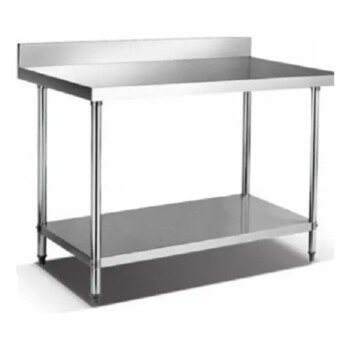 Mesada de Acero Inoxidable con Zócalo y Estante 90 cm | Lundar BV700-090B Mesada de Acero Inoxidable con Zócalo y Estante 90 cm | Lundar BV700-090B