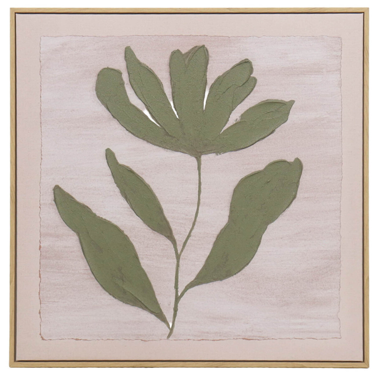 CUADRO - LEAF I, 60X60, VERDE PAPEL H1GCA250909A 
