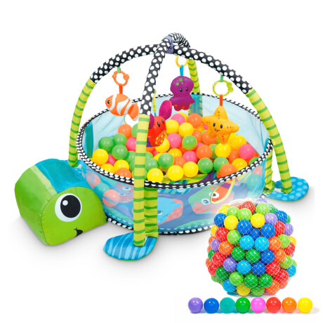Gimnasio Bebé Pelotero Corral Tortuga con pelotas Multicolor