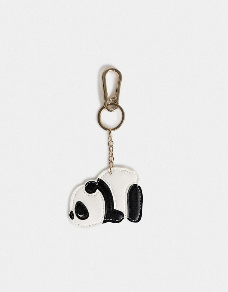 Llavero Y Charm Osito Panda De Pu - Combinacion Bicolor 