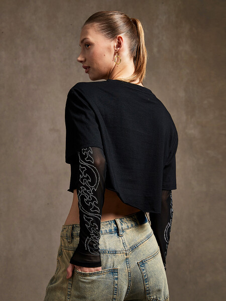 REMERA TEXAS NEGRO