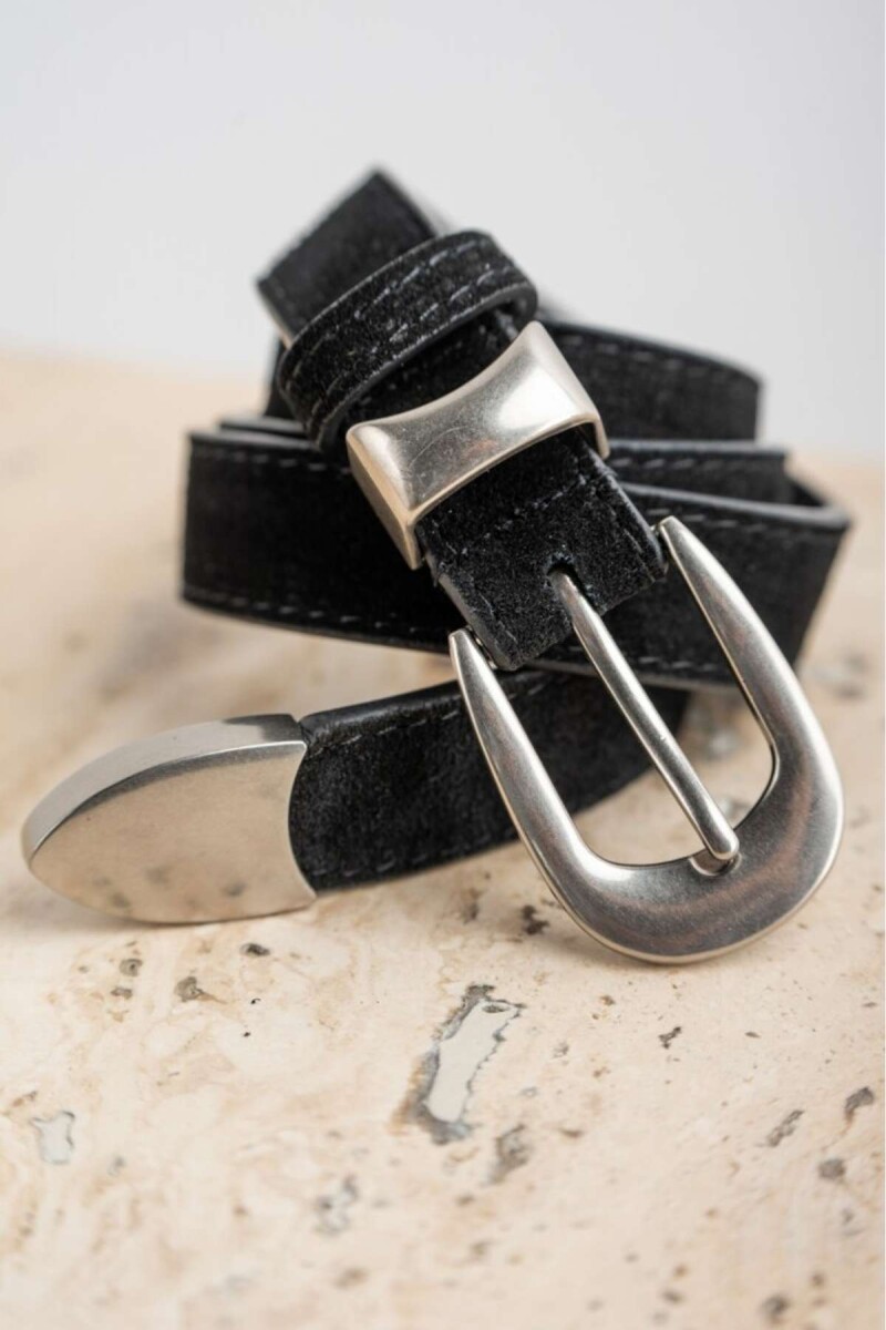 Cinto Hebilla Rectangular - Negro 