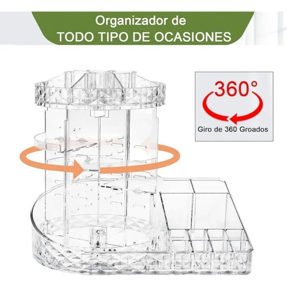 Organizador De Maquillaje con base giratoria 360° Organizador De Maquillaje con base giratoria 360°