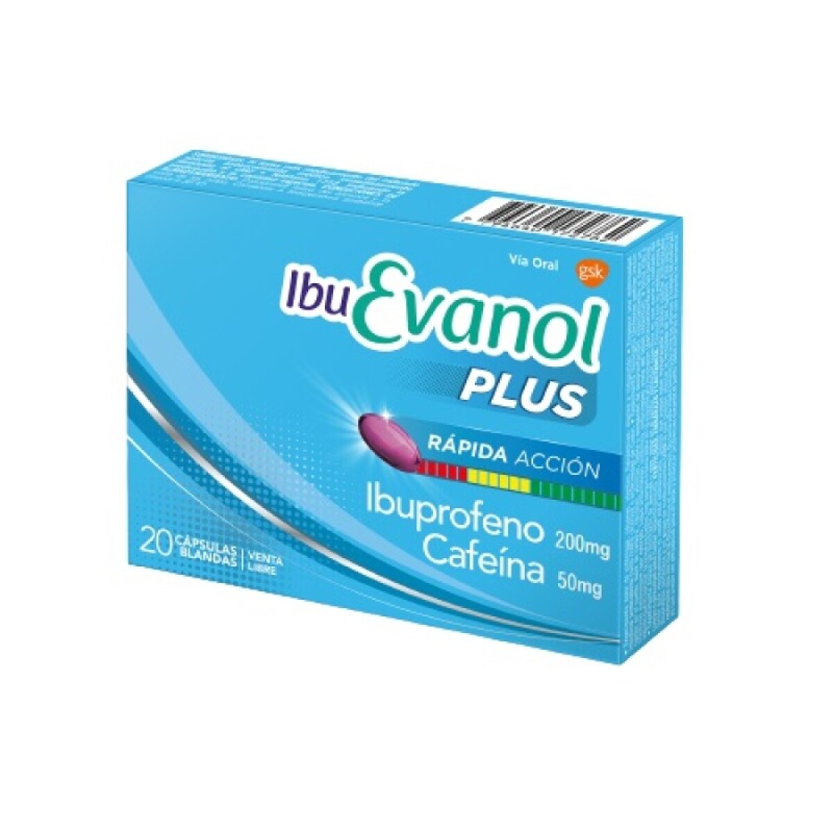 Ibuevanol Plus Rápida Acción 20 Cápsulas – Analgésico Potente y Rápido Efecto 