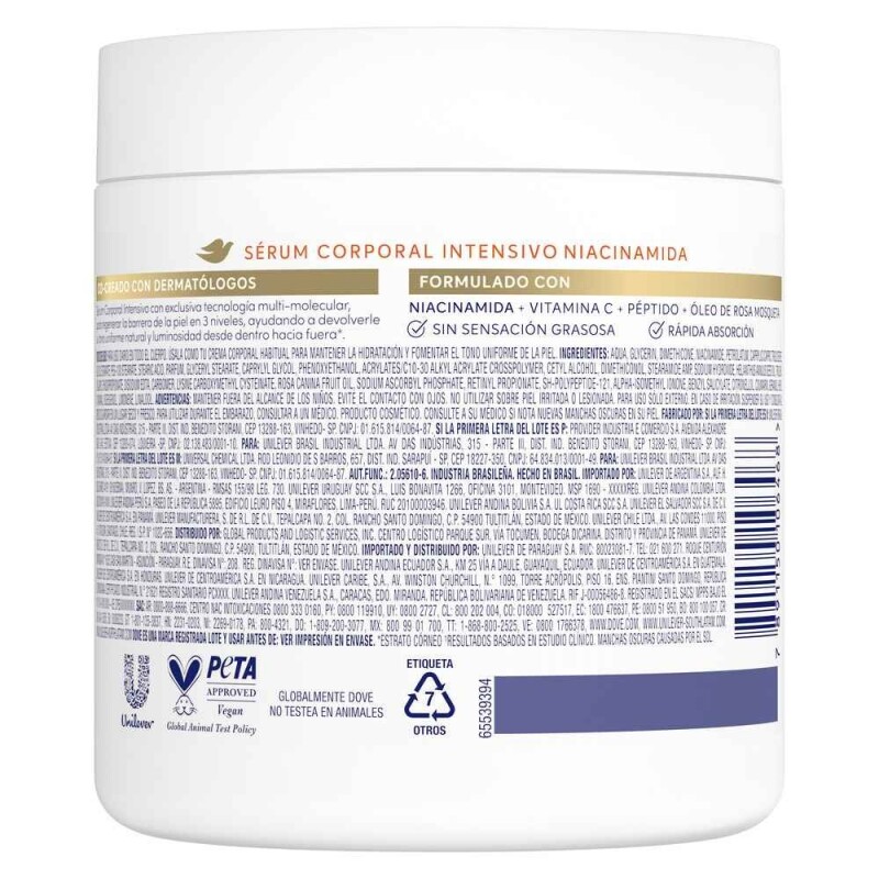 Serum Corporal Dove Intensivo Niacinamida 450 Grs. Serum Corporal Dove Intensivo Niacinamida 450 Grs.