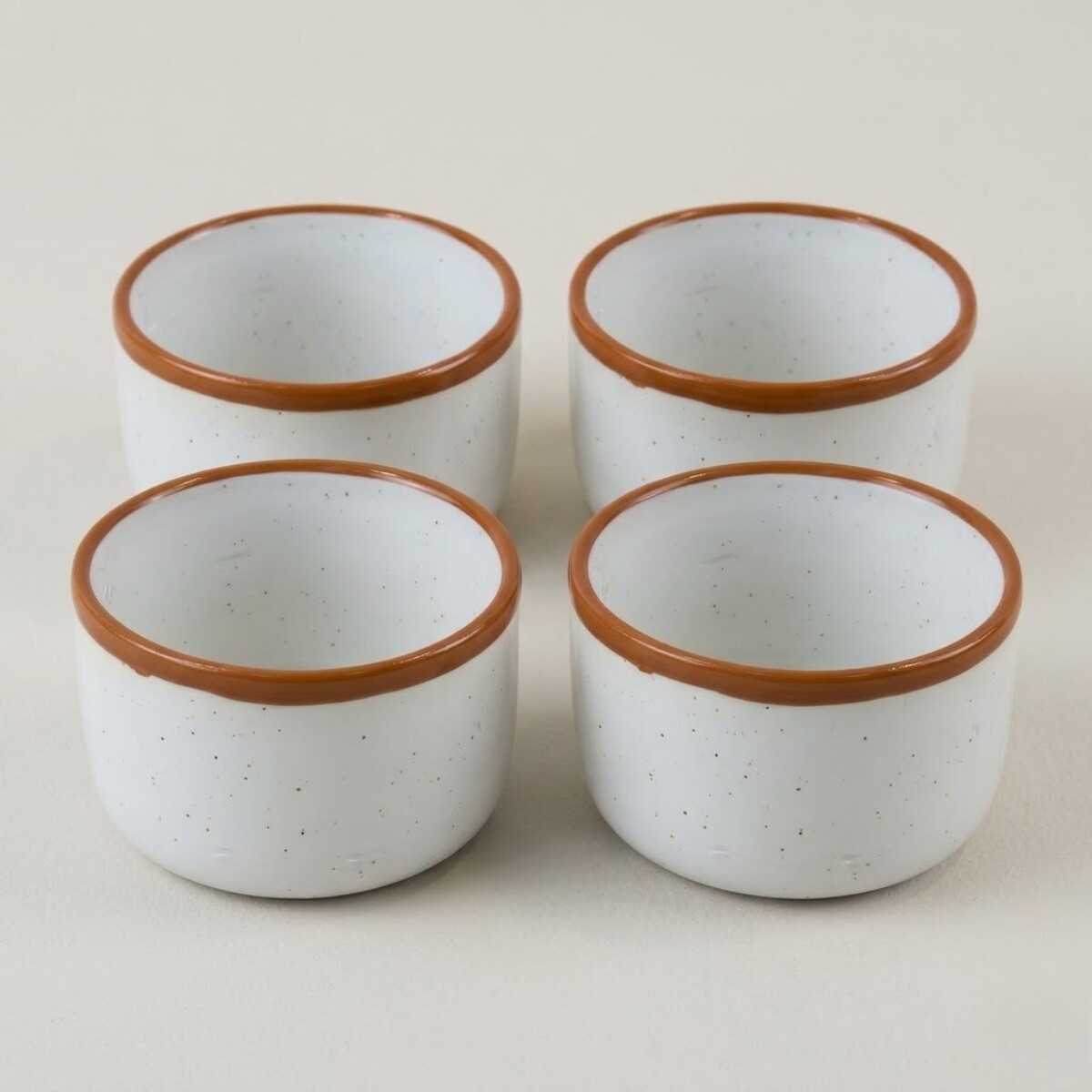 Set x4 Ramequin cerámica 9x5,5 cm - BLANCO 