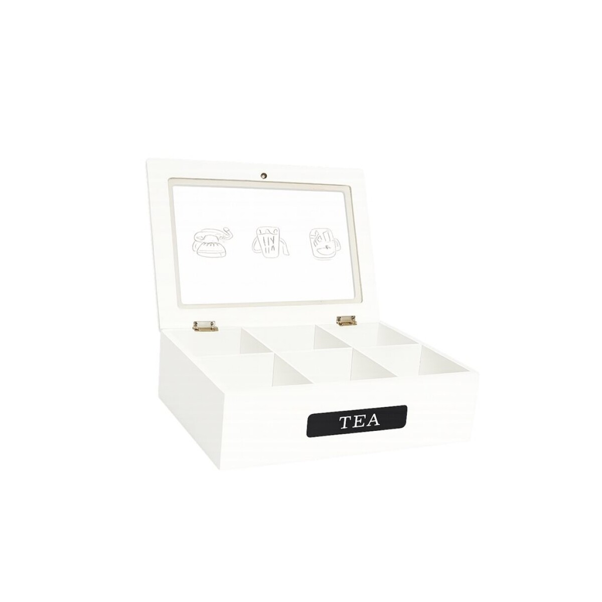 CAJA DE TE 6 DIVISIONES 24x17x7CM MADERA TEA 