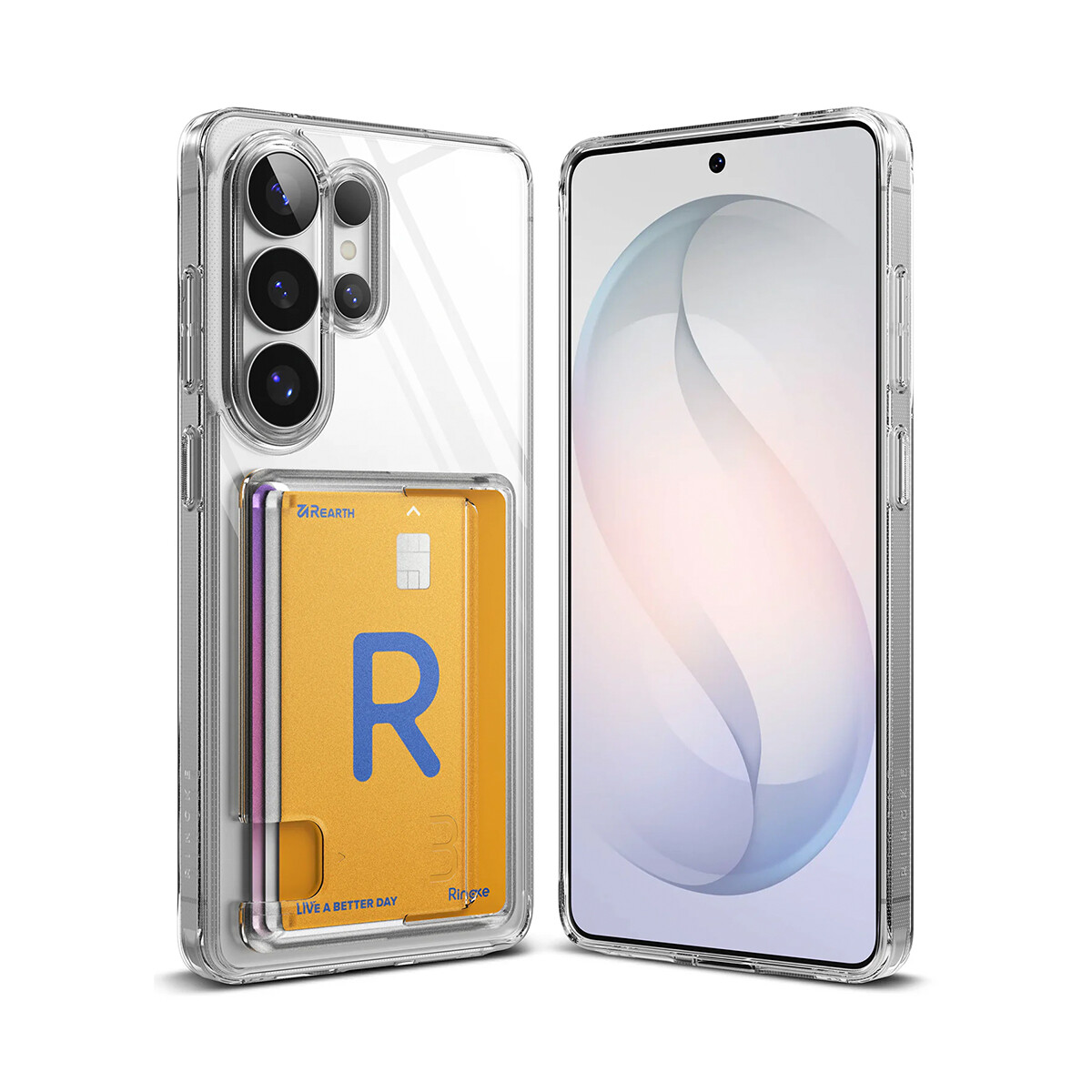 Estuche TPU Para Samsung S26 Ultra Transparente Tarjetero 