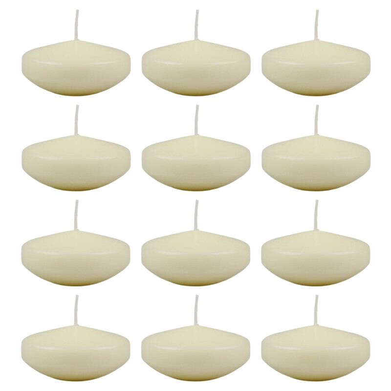 Set de 12 velas flotantes BLANCO