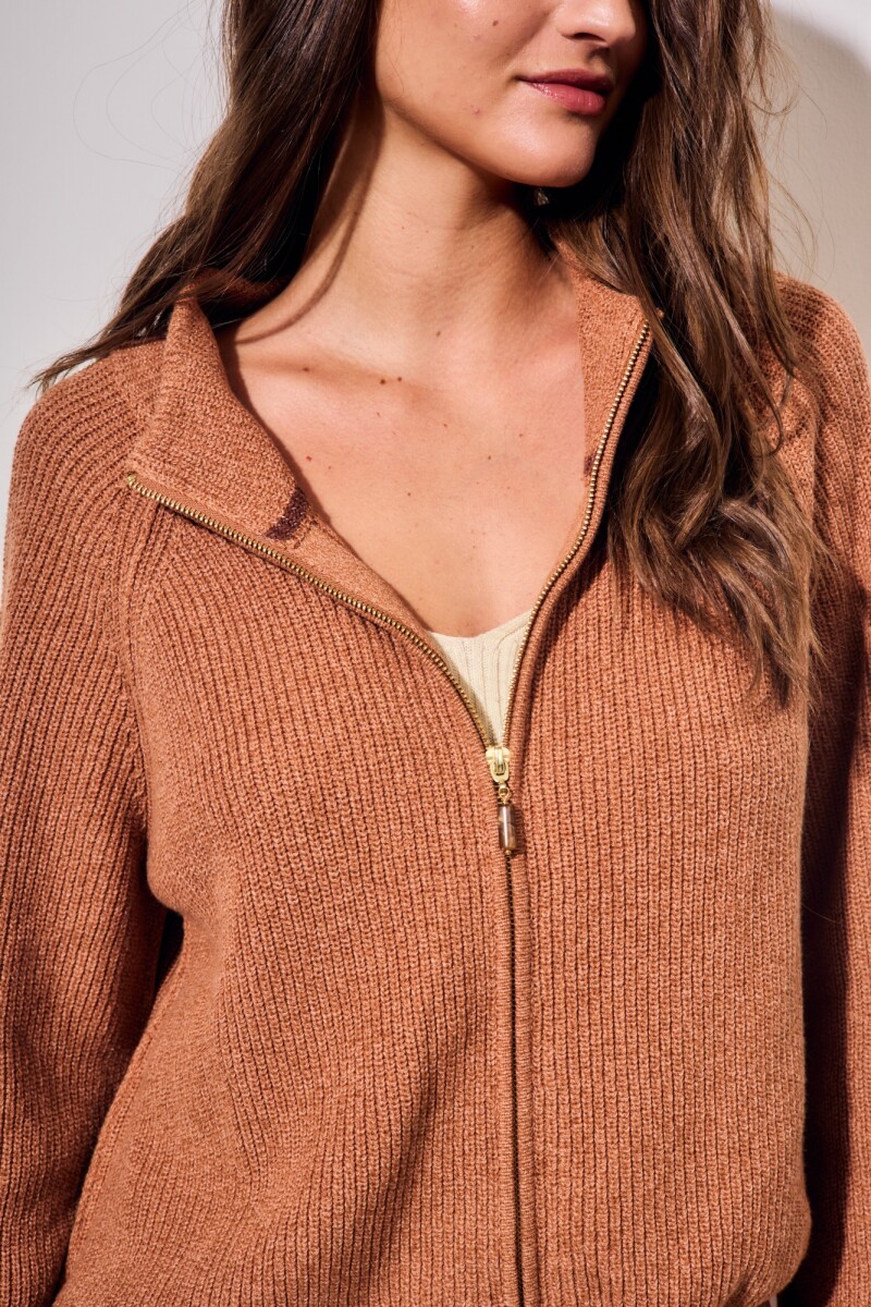 Cardigan Cierre Mocha