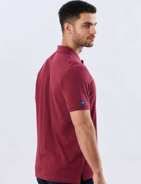 REMERA POLO LISA PIQUÉ Bordo Melange