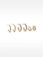 Set De Pendientes De Oro dorado