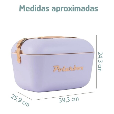 Conservadora Hielera Polarbox Vintage 12 Litros Con Asada POP Malva y Naranja