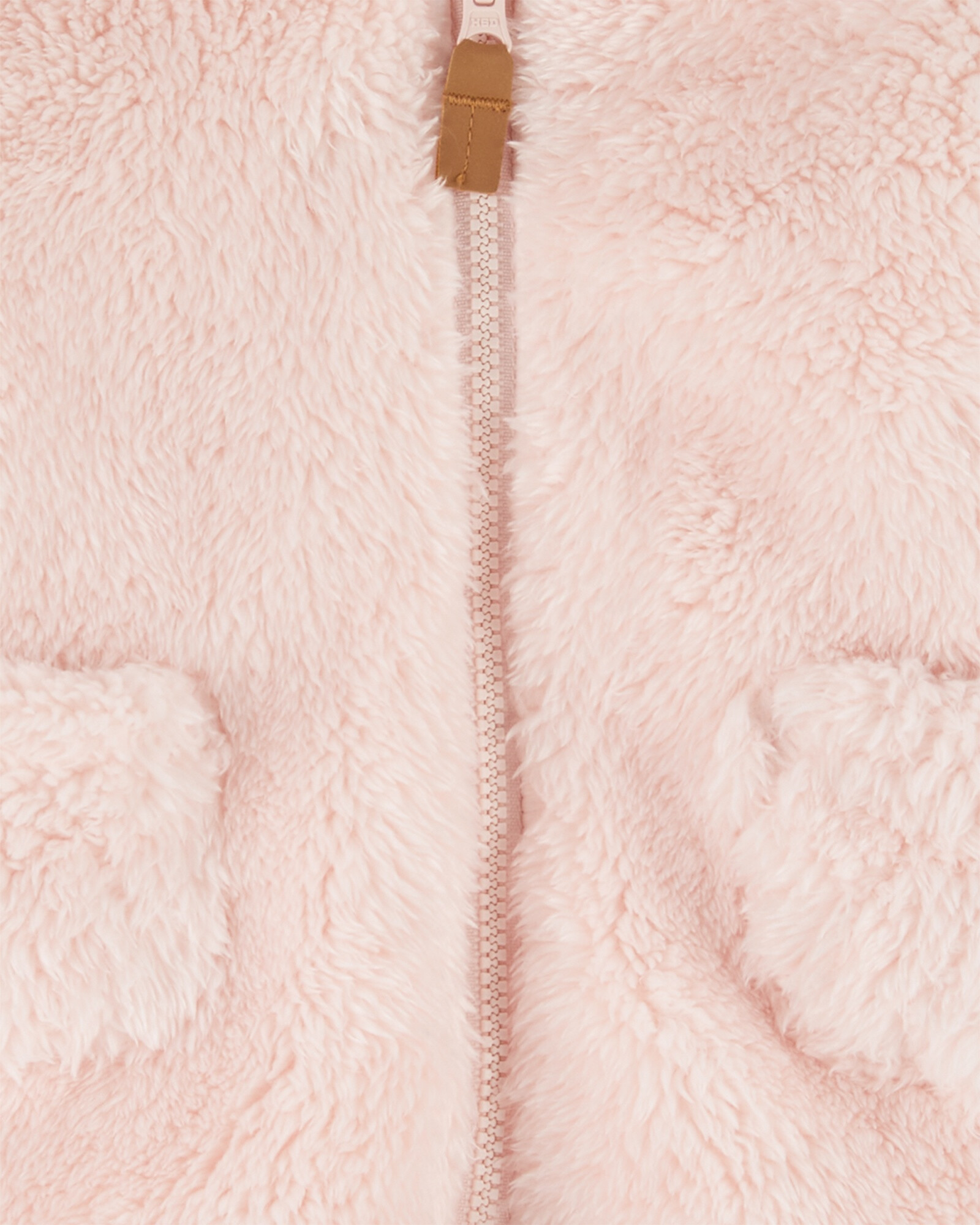 Campera de sherpa, con capucha, rosado Campera de sherpa, con capucha, rosado