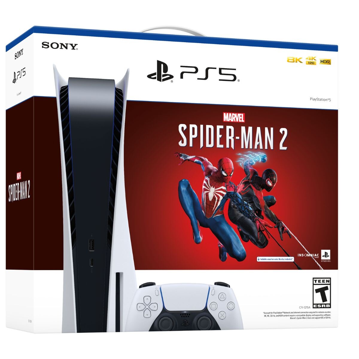 Consola Playstation 5 Spiderman 2 825GB con lectora 