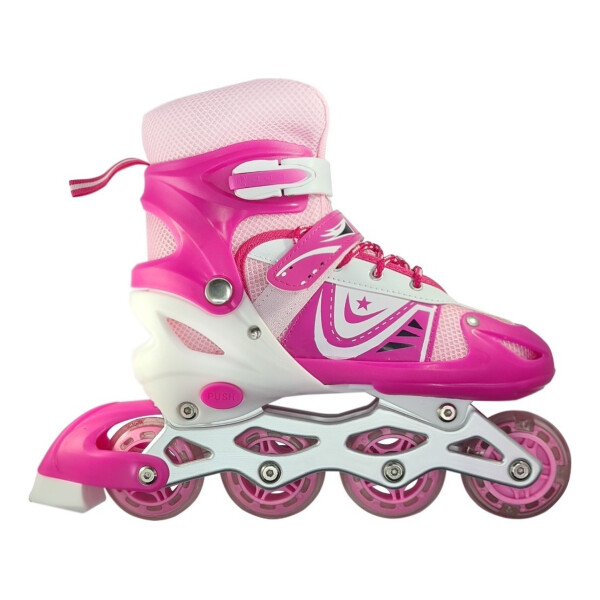 Patines Rollers Extensibles Calidad Colores Infantil Niños Variante Color Fucsia Talle 39-42 (L)