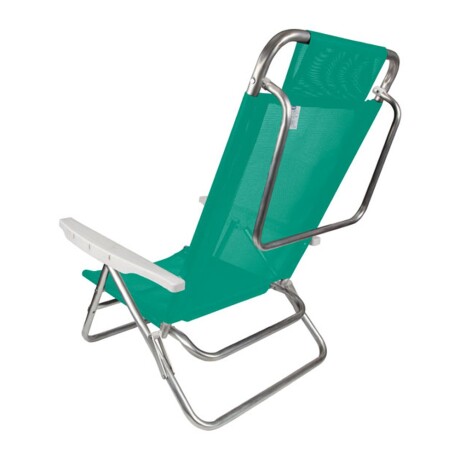 Kit 2 Reposeras Reclinables 6 Posiciones Aluminio Mor Summer Verde