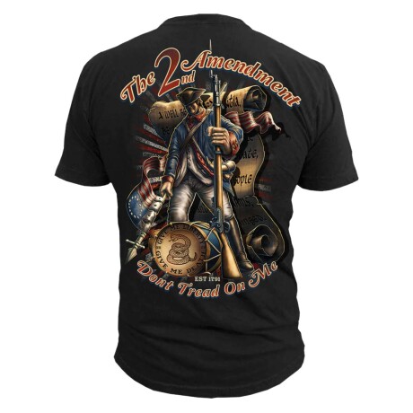 Remera con diseño militar - Black Ink Don't Tread on Me 2nd Amendment