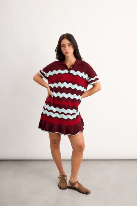 Vestido Odisea Bordó