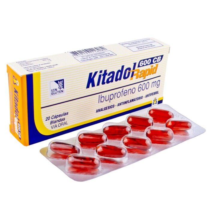KITADOL RAPID 600 CB CJ X 20 CAPS. BLAN única