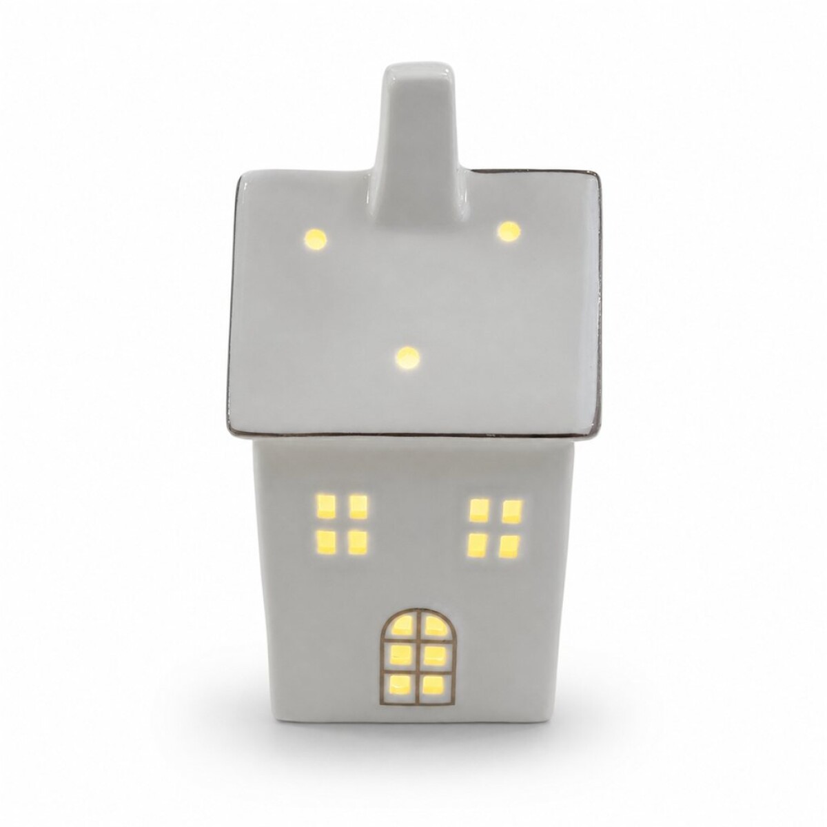CASA DECORATIVA C/LUZ CERAMICA 21CM 