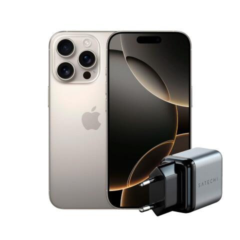 iPhone 16 Pro Max 256GB Natural Titanium + Cargador Satechi 20W de regalo iPhone 16 Pro Max 256GB Natural Titanium + Cargador Satechi 20W de regalo