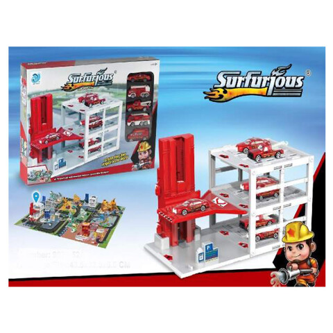 Parking Bomberos c/Autos en Caja 43.5*32.5*6.5cm Parking Bomberos C/autos En Caja 43.5*32.5*6.5cm