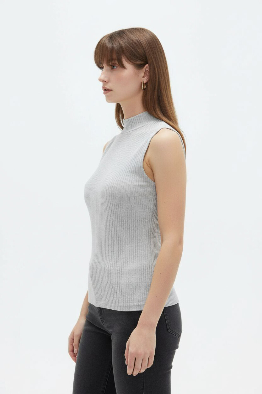 Remera Curea Gris Melange Medio