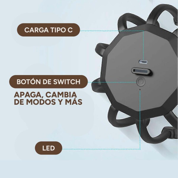 Masajeador de Cabeza Eléctrico Recargable Modos Vibración Color Negro