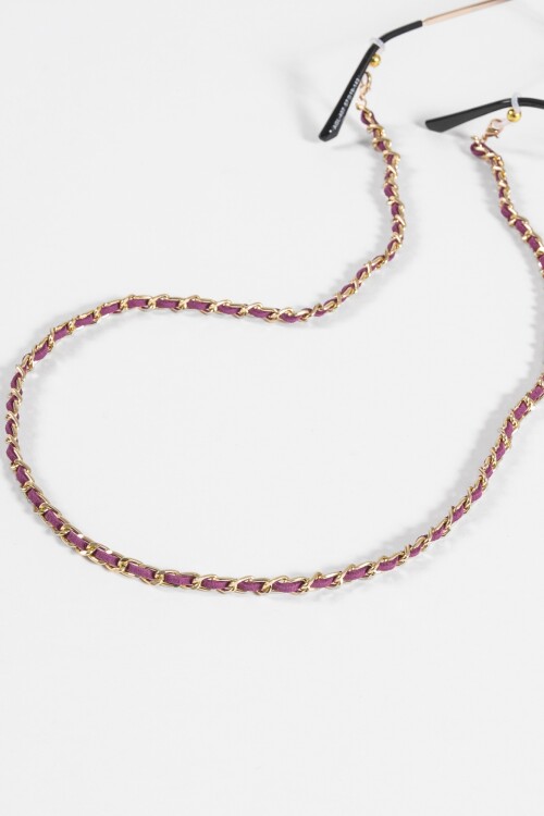 Correa de lentes cadena trenzada bordo