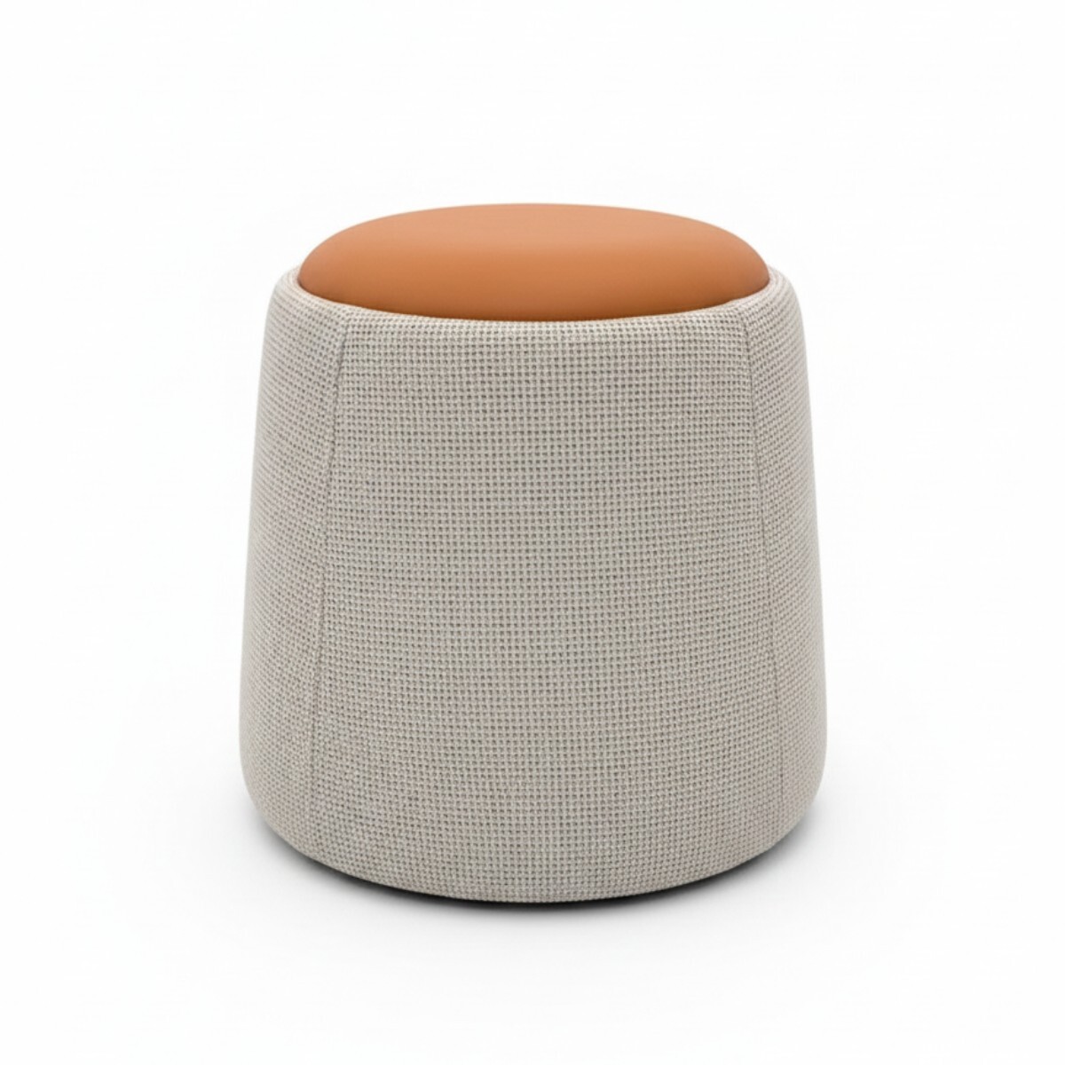 PUFF LINO BEIGE/CAMEL 55X43CM 